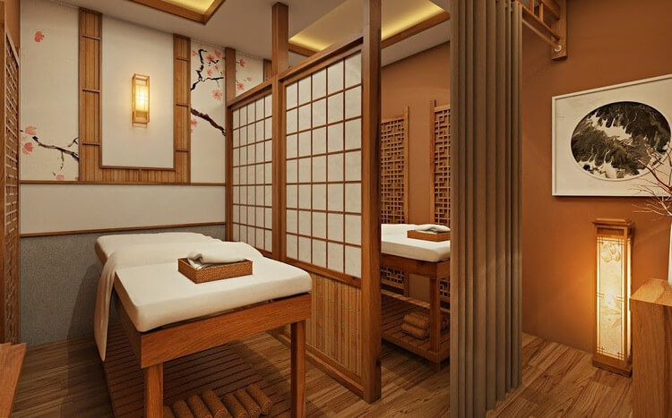 Đồ nội thất mang đậm chất Nhật Bản trong thiết kế spa